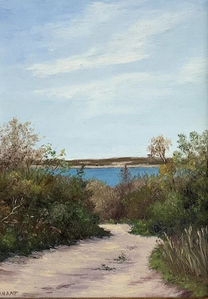 Claire Conant, Path to Polpis Harbor
oil on board, 7 x 5 in. (17.8 x 12.7 cm)
CC201002