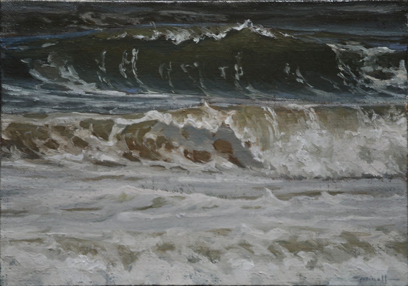 Edward Minoff, Storm Surf, 2018
oil on linen on panel, 5 x 7 in. (12.7 x 17.8 cm)
EM181019