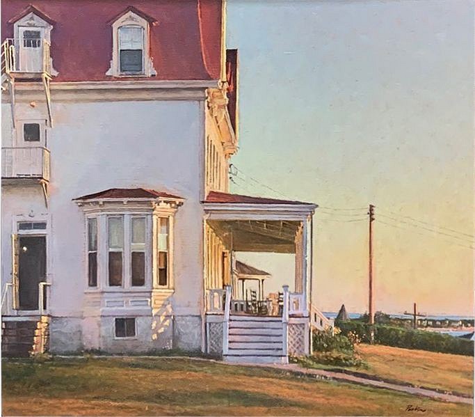 Peter Poskas, Porches, Block Island, 1997
oil on panel, 11 1/2 x 13 in. (29.2 x 33 cm)
PP201202