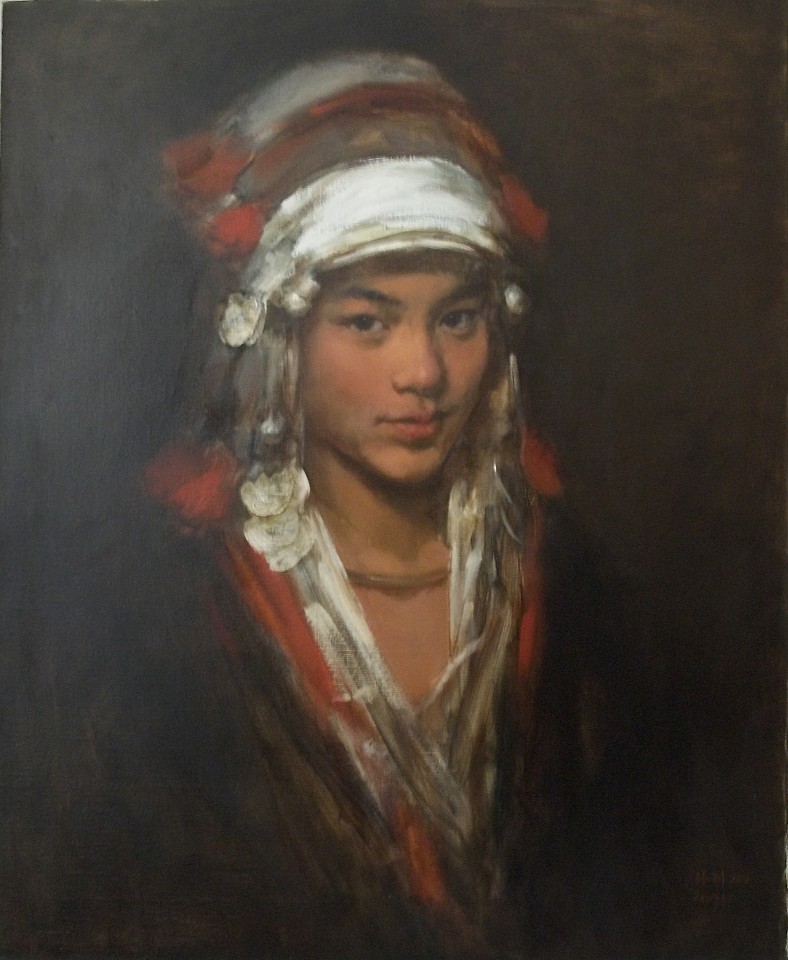 Zhang Li, Ainu Girl named Yan Xiang, 2015
oil on linen, 31 5/8 x 25 5/8 in. (80.3 x 65.1 cm)
ZL150703