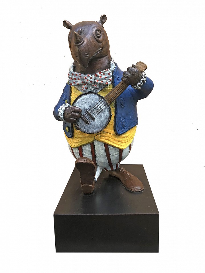 Bjorn Skaarup, Rhino Banjo Player, Ed. 1/9, 2020
bronze, 11 1/4 x 5 1/2 x 7 1/2 in. (28.6 x 14 x 19.1 cm)
BS201101