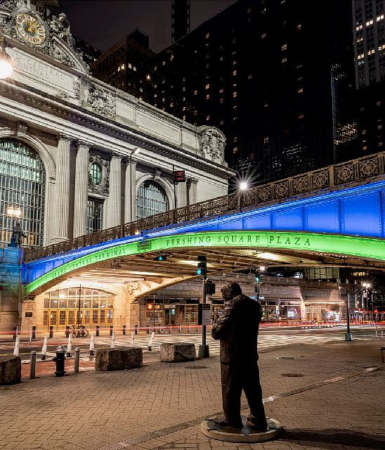 Mark S. Kornbluth, 42nd and Pershing Square, Ed. of 10, 2021
Dye sublimated on aluminum, 28 x 24 in. (71.1 x 61 cm)