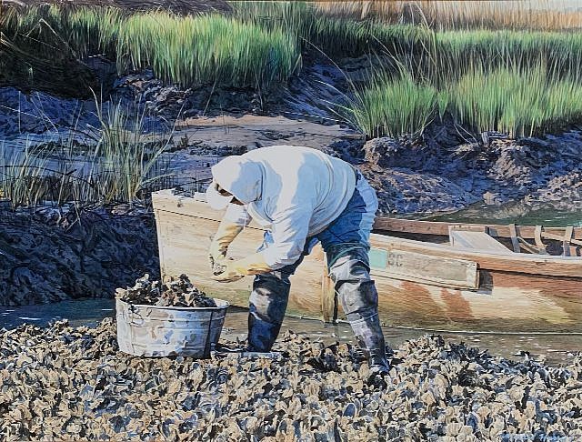 Michael Harrell, Oystering Far Upriver, 2022
watercolor on paper, 22 x 29 in.
MH220101