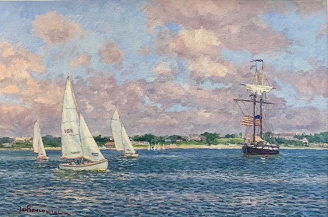 Jan Pawlowski, Sailing Brant Point Nantucket, 2022
oil on canvas, 24 x 36 in.
JP220202