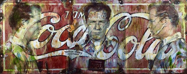 Kadir López, Whitey Bulger
mixed media on vintage enamel sign, 12 x 39 in.
KL220220