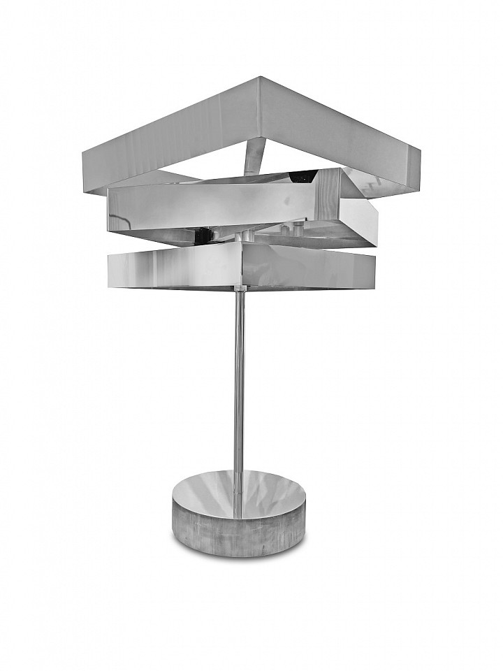 John Poché, Three Ribbon Lamp, 2020
stainless steel, 22 x 16 x 16 in.