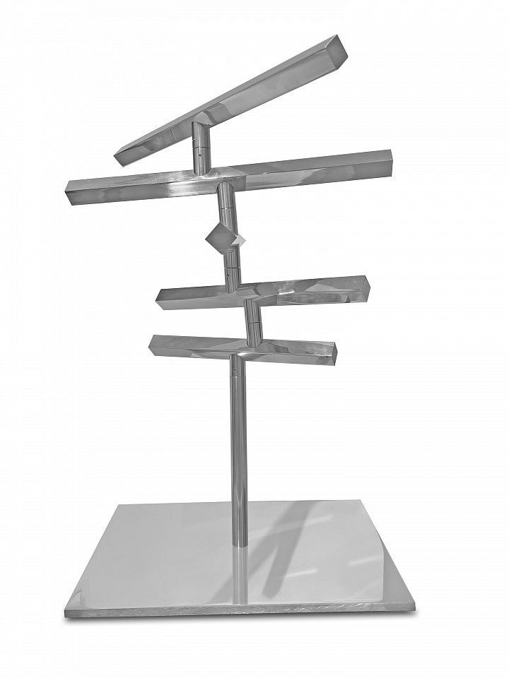 John Poché, Five Small Stacked Rods, 2020
stainless steel, 24 x 16 x 23 in.