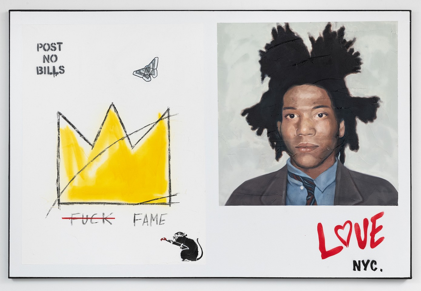 Guy Stanley Philoche, F**k Fame, 2022
mixed media on canvas, 48 x 72 in.
GSP220508