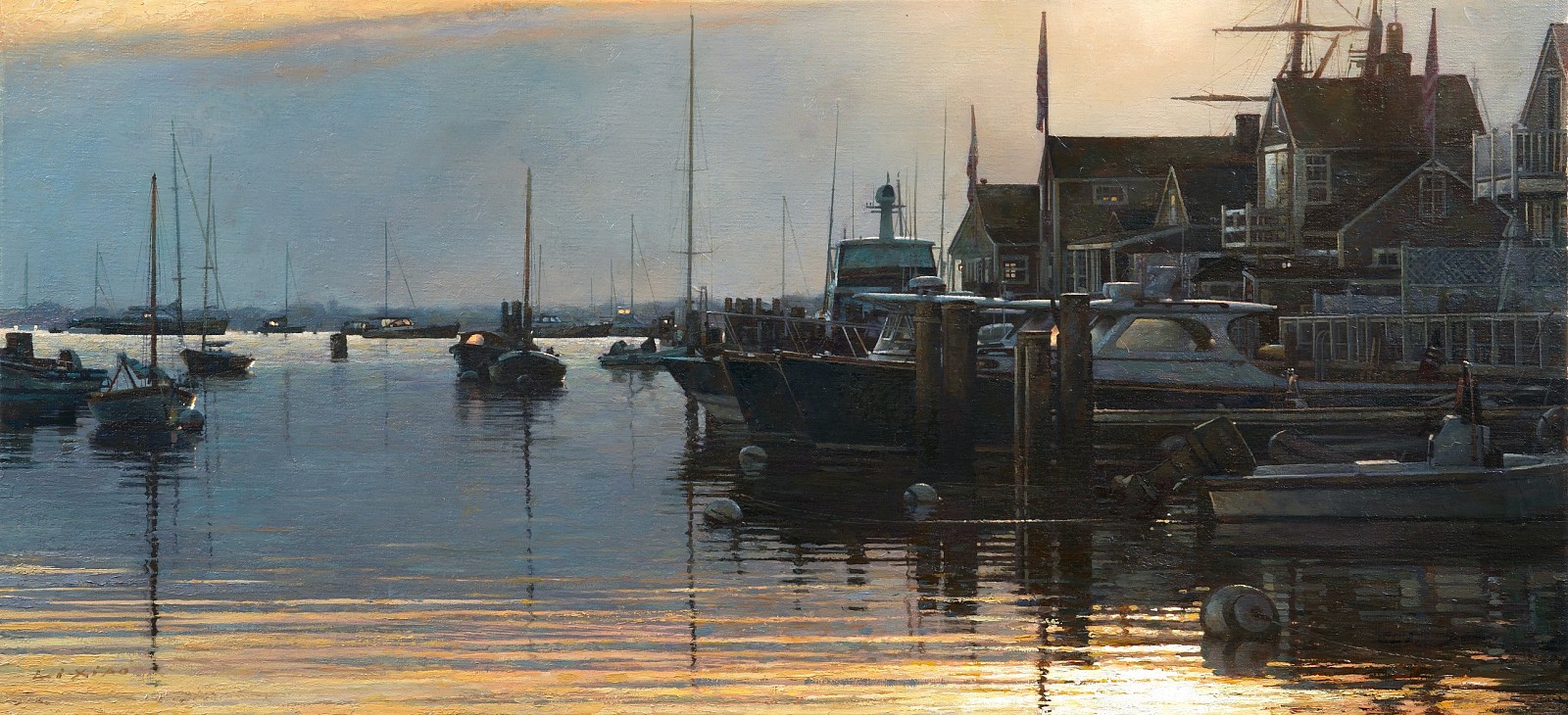 Li Xiao, The Bay of Dawn, 2022
oil on canvas, 16 x 34 in.
LX042204