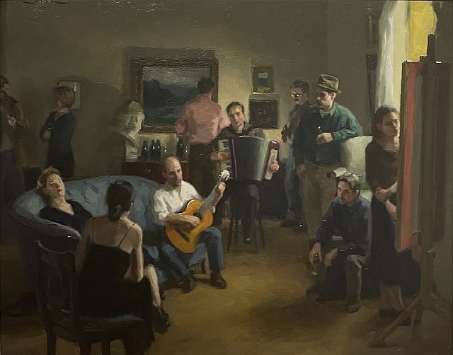 Steven J Levin, Studio Party, 2004
oil on panel, 11 x 14 in.
SJL220501