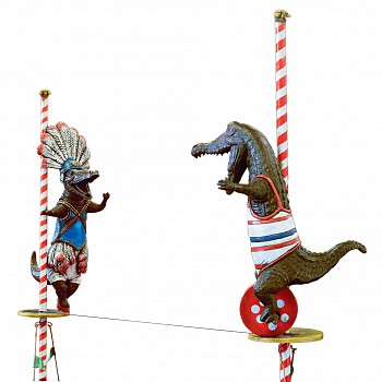 sculpture: Bjorn Skaarup Crocodile Tightrope Walkers