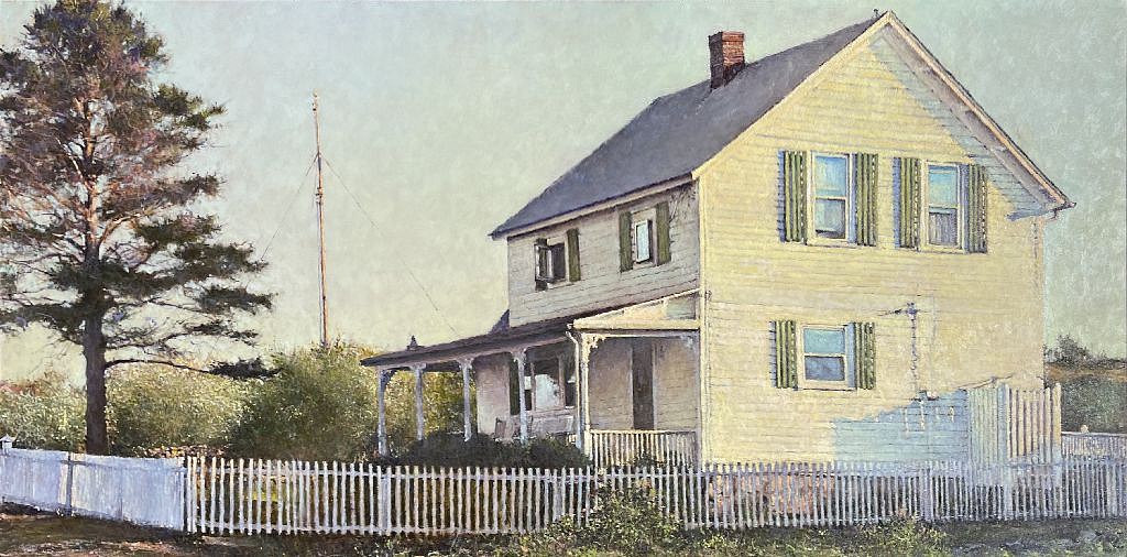 Peter Poskas, House at Goose Swamp Lane, 2022
oil on panel, 22 x 44 1/2 in. (55.9 x 113 cm)
PP220701