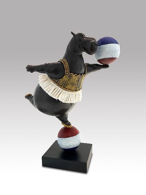 Bjorn Skaarup, Hippo Circus Ballerina, AP 1/3, 2021
bronze with fabric skirt, 13 x 10 x 8 in. (33 x 25.4 x 20.3 cm)
BS221104