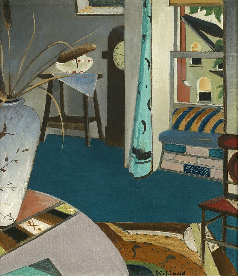 Preston Dickinson, Interior, c. 1924
gouache and pencil on paper laid on board, 11 x 9 1/4 in. (27.9 x 23.5 cm)
PD221201