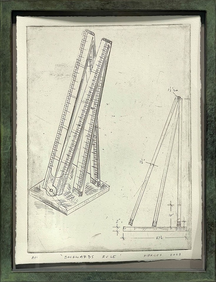 Peter Kirkiles, Backwards Rule, 2023
pencil on paper, 15 x 11 in. (38.1 x 27.9 cm)
PK230602