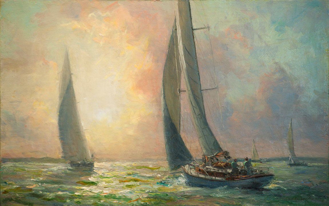 Louis Guarnaccia, Into the Light, Nantucket Opera House Cup, 2023
oil on panel, 9 3/4 x 15 1/2 in. (24.8 x 39.4 cm)
LG230604