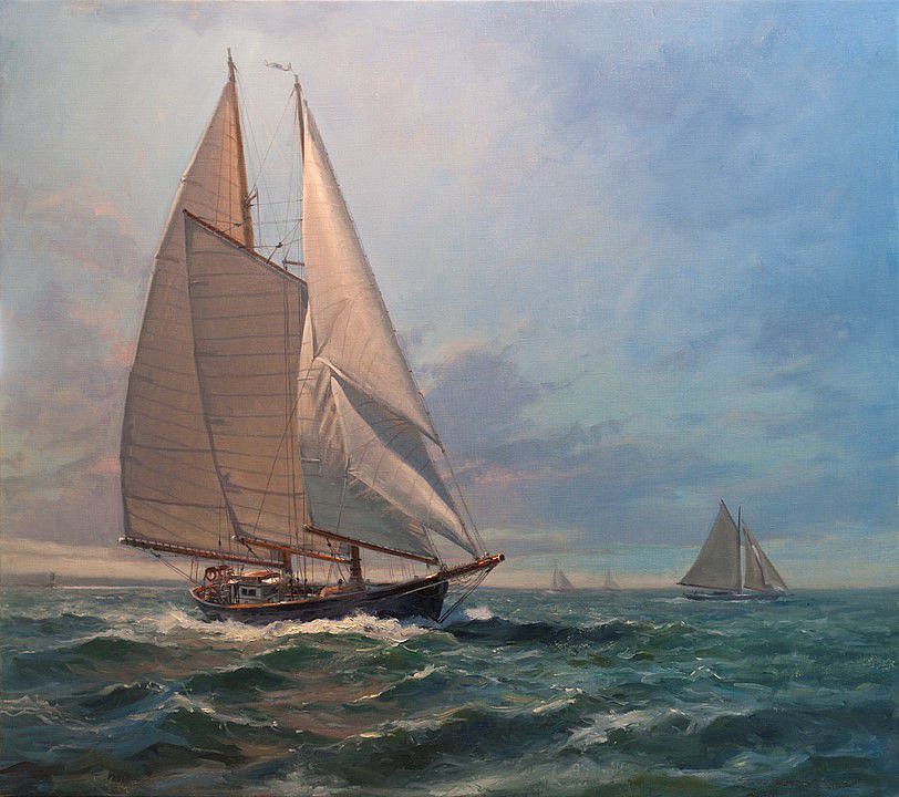 Louis Guarnaccia, Nantucket Schooner, 2023
oil on linen, 30 x 34 in. (76.2 x 86.4 cm)
LG230601