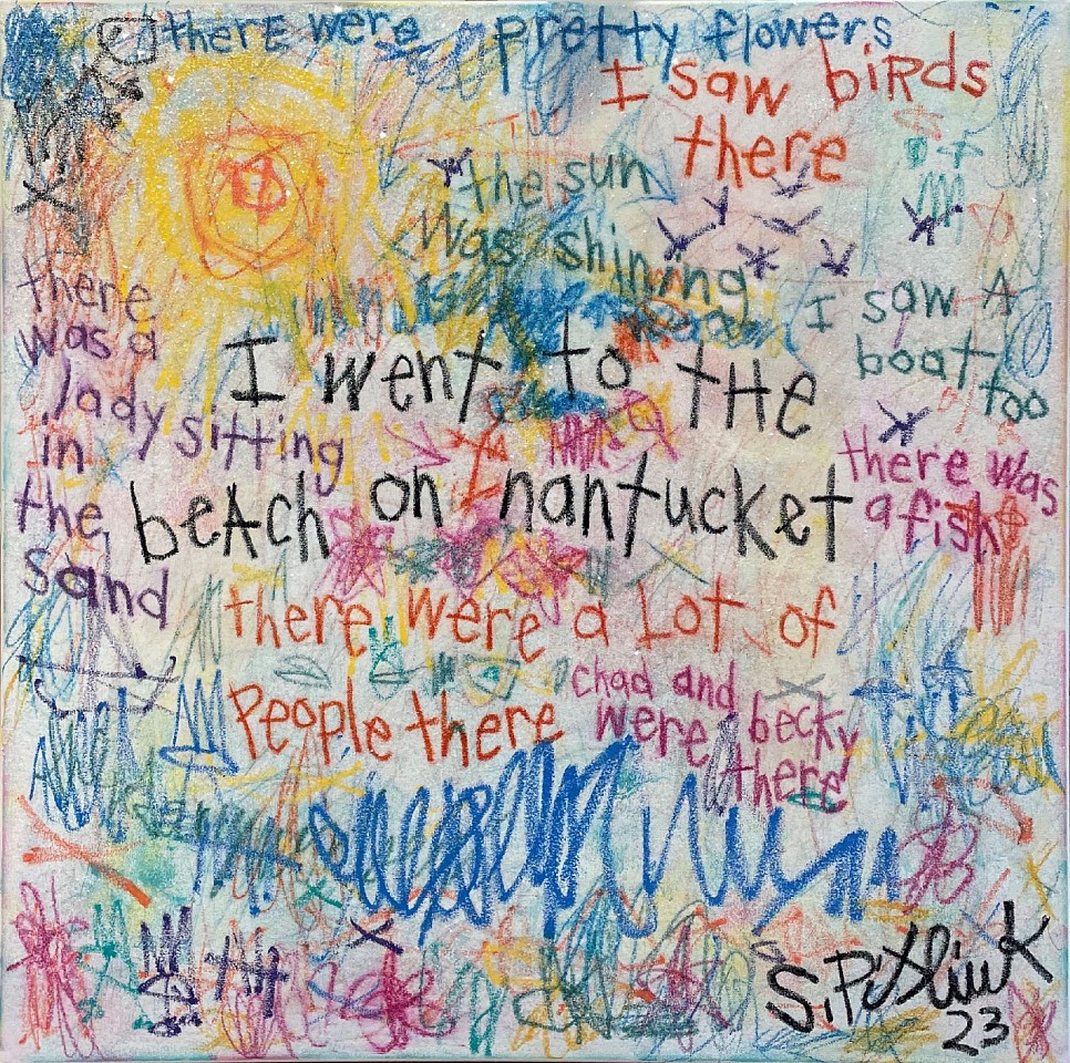 Stephen Pitliuk, I Went to the Beach, 2023
mixed media and diamond dust on canvas, 36 x 36 in. (91.4 x 91.4 cm)
SP230801