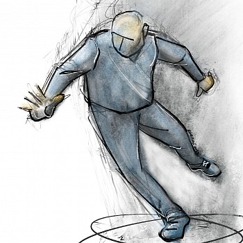 print: Jim Rennert Full-Tilt, study