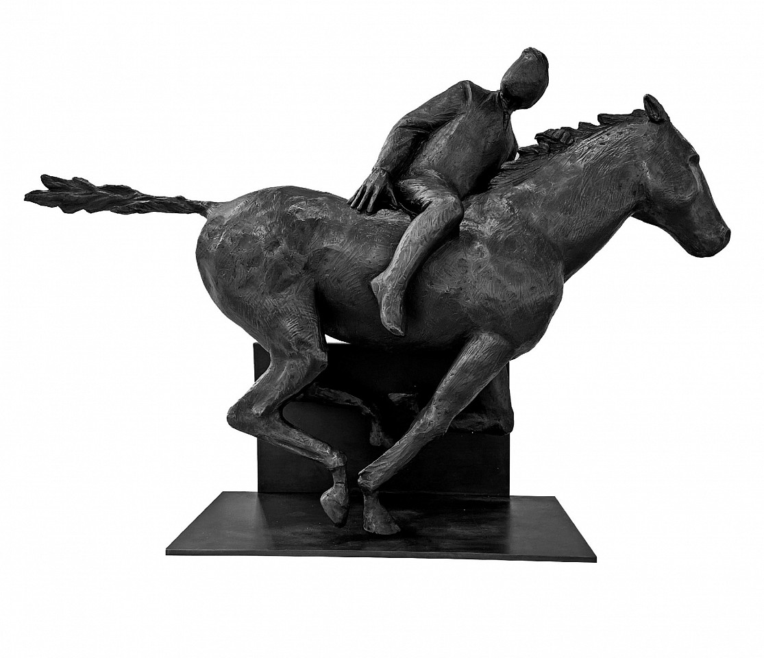 Jim Rennert, Frontrunner, 2023
bronze, 18 x 24 x 10 in. (45.7 x 61 x 25.4 cm)