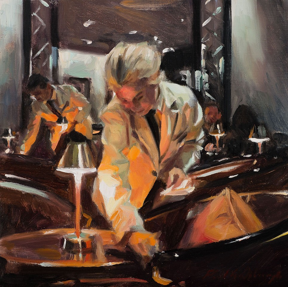 Paul G. Oxborough, Setting Tables, 2023
oil on linen, 12 x 12 in. (30.5 x 30.5 cm)
PO231007