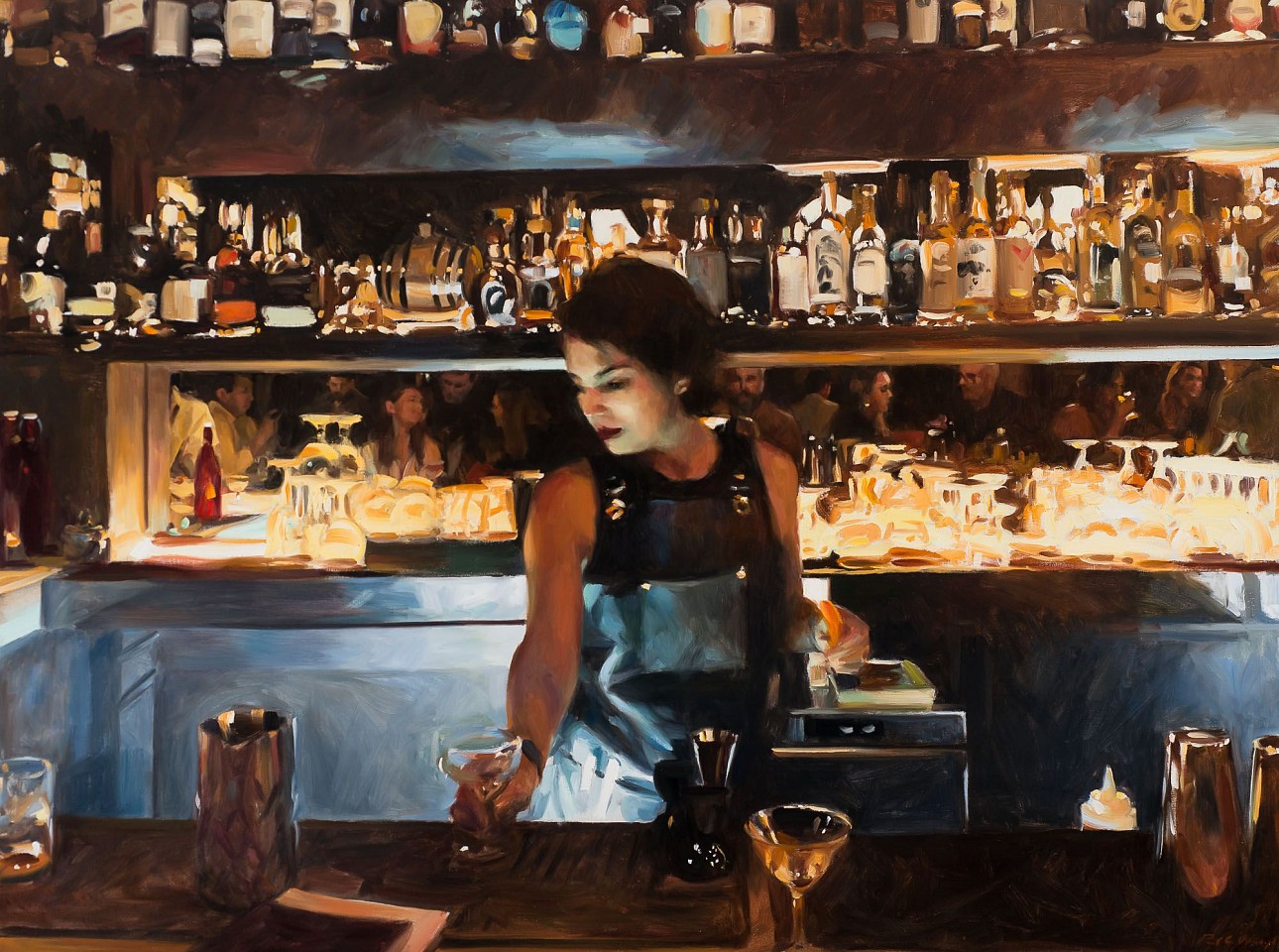 Paul G. Oxborough, Speakeasy, 2023
oil on linen, 48 x 64 in. (121.9 x 162.6 cm)
PO231006