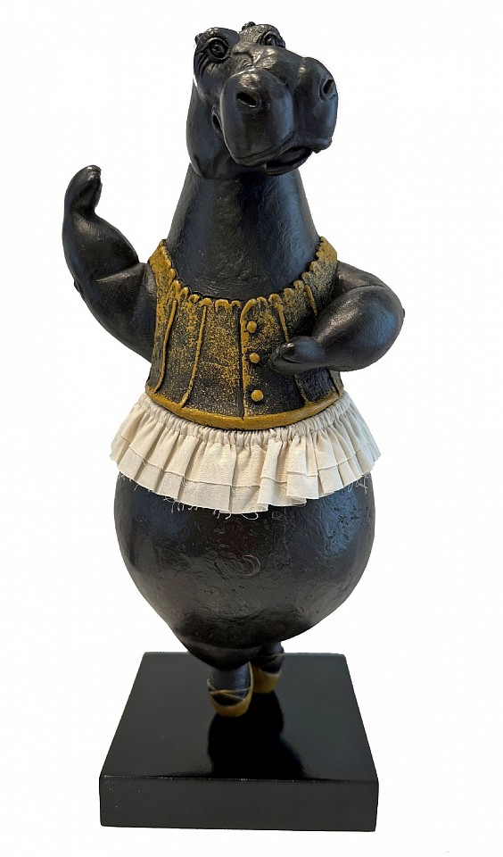 Bjorn Skaarup, Hippo Ballerina, Fourth Position, maquette II, Ed. 2/9, 2023
bronze with fabric skirt, 11 1/4 x 5 3/4 x 4 in. (28.6 x 14.6 x 10.2 cm)
BS230701