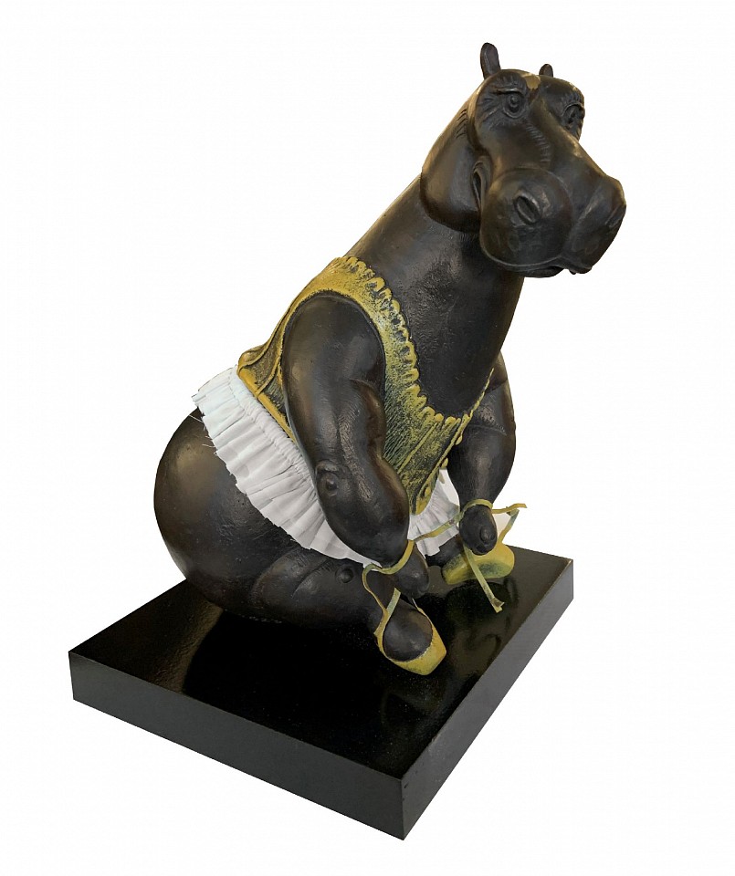 Bjorn Skaarup, Seated Hippo Ballerina, maquette, Ed. 1/9, 2023
bronze with fabric skirt, 9 x 5 1/2 x 5 1/2 in. (22.9 x 14 x 14 cm)
BS230704