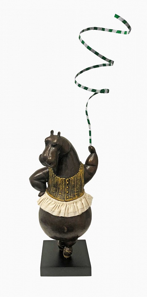 Bjorn Skaarup, Hippo Circus Ribbon Dancer II, maquette, Ed. of 9
bronze, steel, fabric skirt, 16 x 8 1/2 x 5 in. (40.6 x 21.6 x 12.7 cm)
BS240203