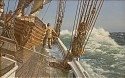 Laura Cooper, Bound for the Grand Banks, Gloucester Fishing Schooner, 1920
oil on linen