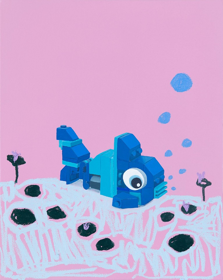 Adam S. Umbach, Fish Bait (pink), 2024
oil and acrylic on canvas, 20 x 16 in. (50.8 x 40.6 cm)
AU240401