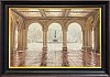 bethesda terrace in snow framed