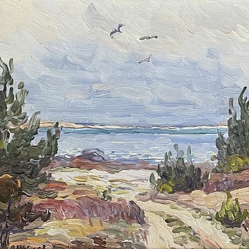 painting: Jan Pawlowski Foggy Beach Day in Madaket