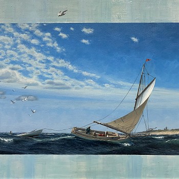 painting: Joseph McGurl Swordfishing off Sankaty Light