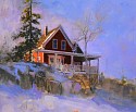 Peter E. Poskas III, Red House, in Snow
2019, oil on panel