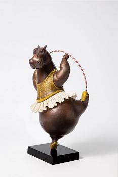 Work: Bjorn Skaarup Hippo Hula Hoop Dancer II, maquette, Ed. of 9