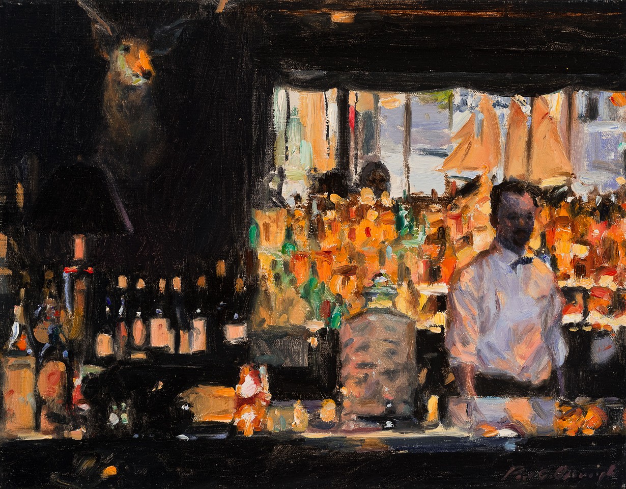Paul G. Oxborough, Lunch Bartender, 2025
oil on linen, 11 x 14 in. (27.9 x 35.6 cm)
PO250325