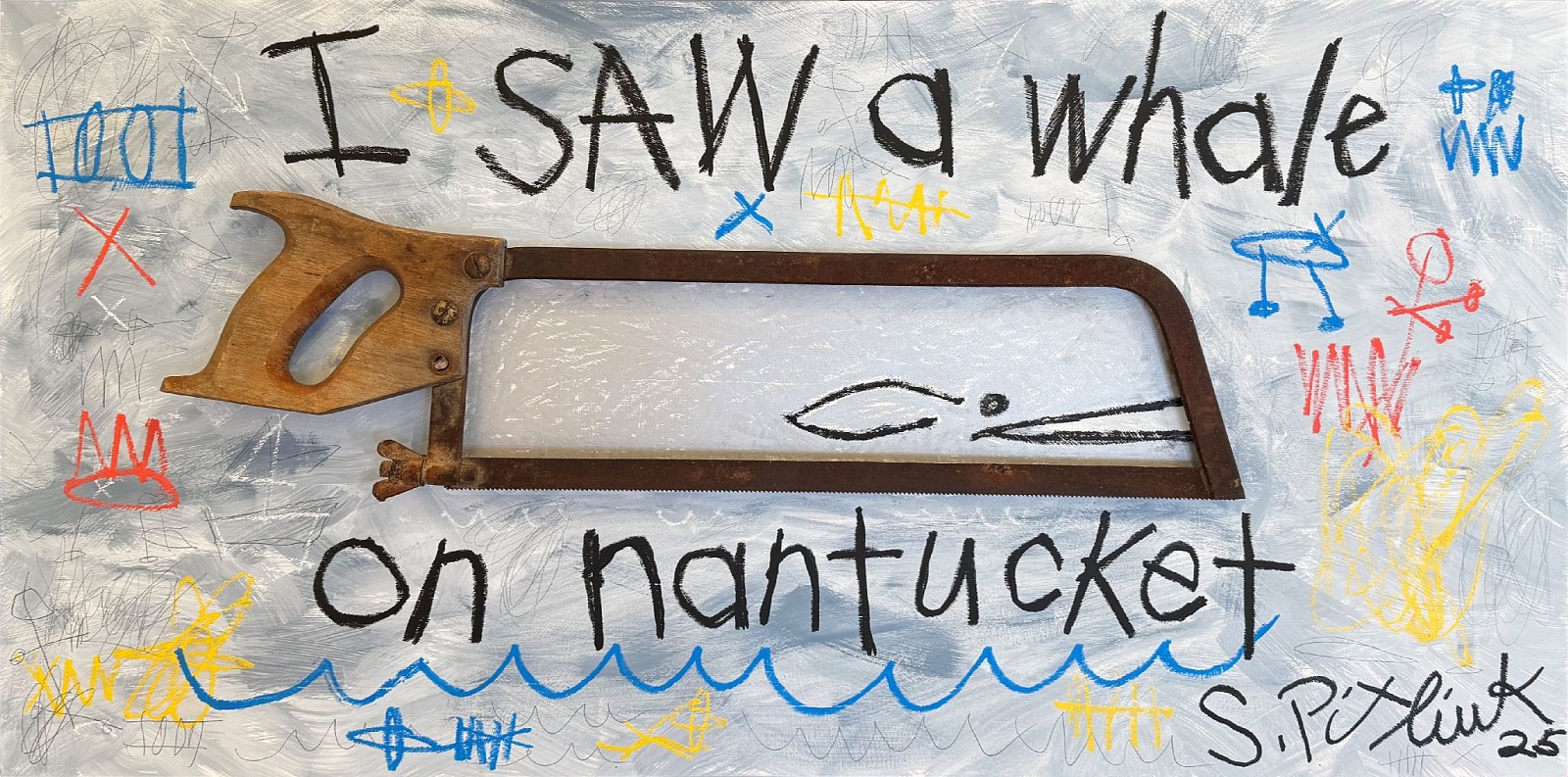 Stephen Pitliuk, I Saw a Whale on Nantucket, 2025
mixed media assemblage, 18 x 36 in. (45.7 x 91.4 cm)
SP540501