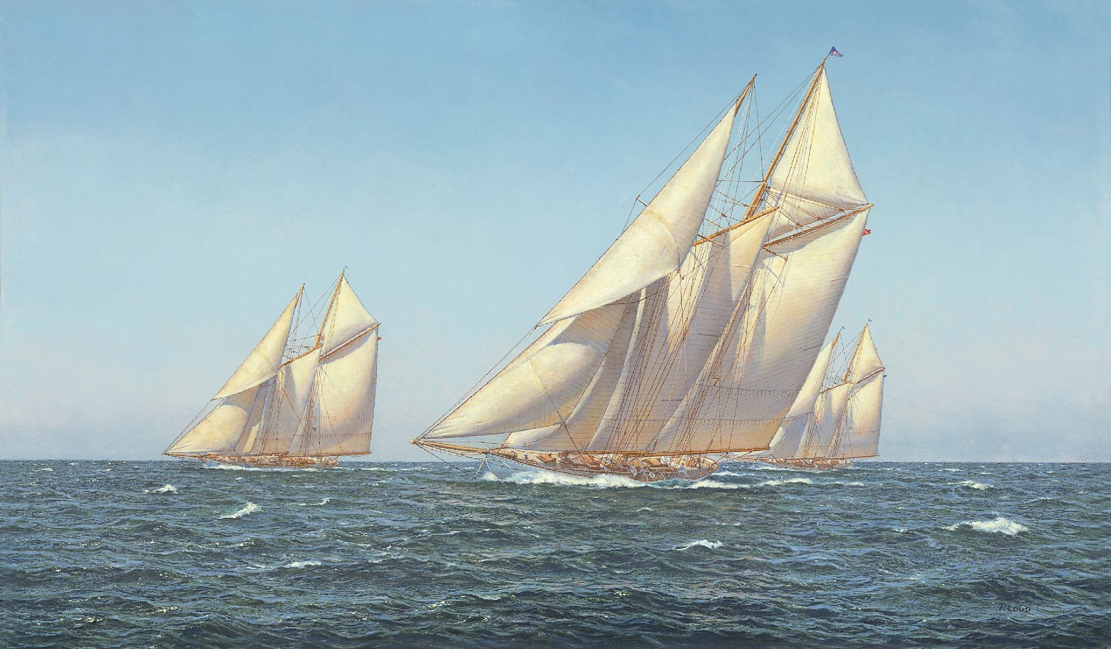 Richard Loud, Schooner Yacht Emerald, 2025
oil on canvas, 26 x 44 in. (66 x 111.8 cm)
RL250401