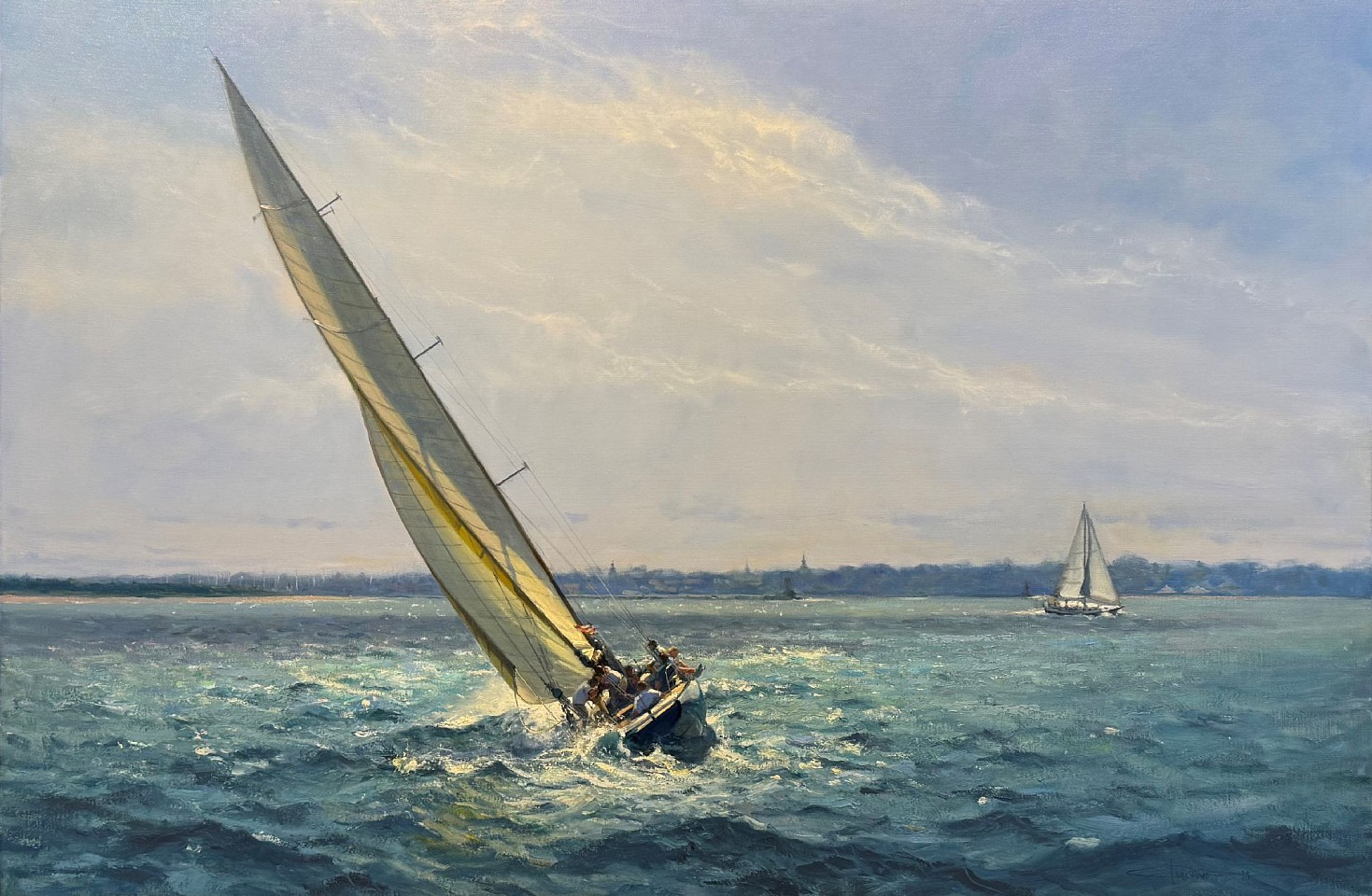 Louis Guarnaccia, Heeling on Nantucket, 2025
oil on linen, 28 x 42 in. (71.1 x 106.7 cm)
LG250501
