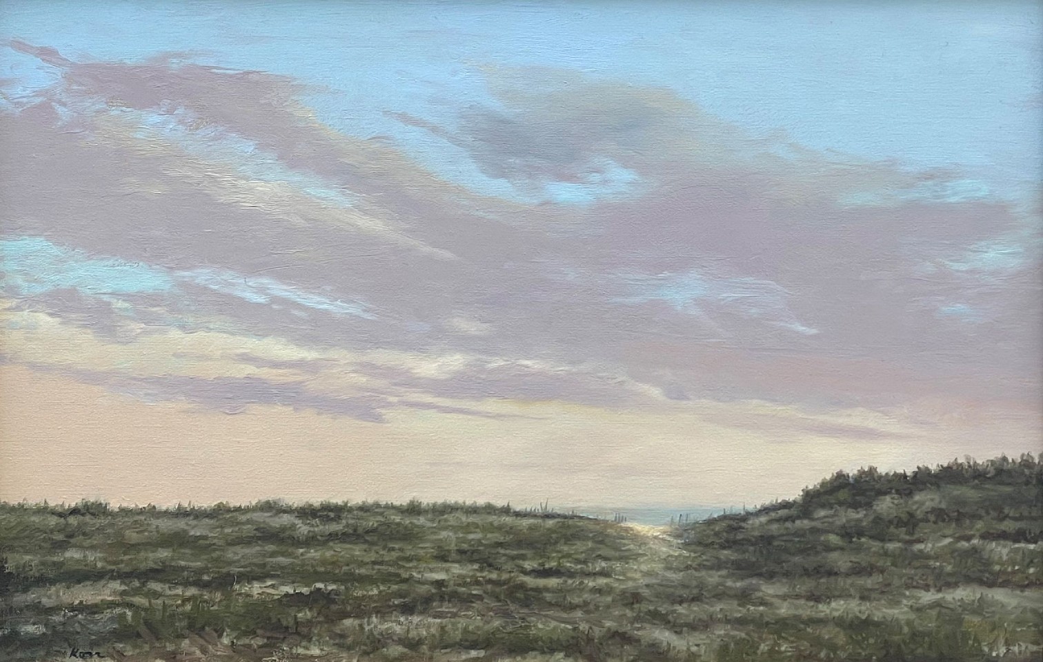 Marla Korr, Nantucket Sunset, 2025
oil on linen, 20 x 31 in. (50.8 x 78.7 cm)
MK250505