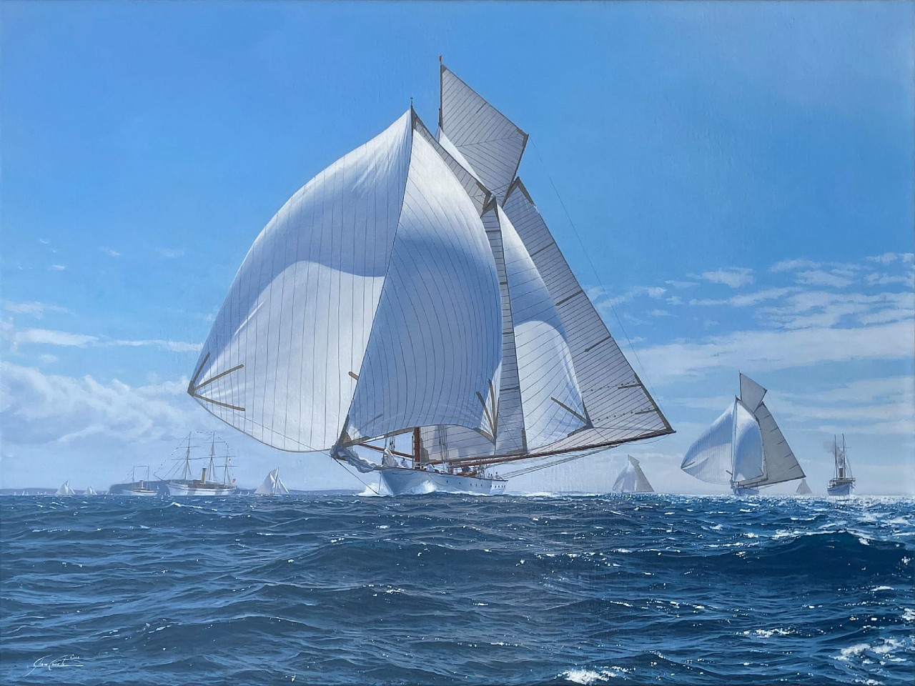 Shane Couch, Ingomar Leads the Fleet, 2025
oil on canvas, 30 x 40 in. (76.2 x 101.6 cm)
SC250602
