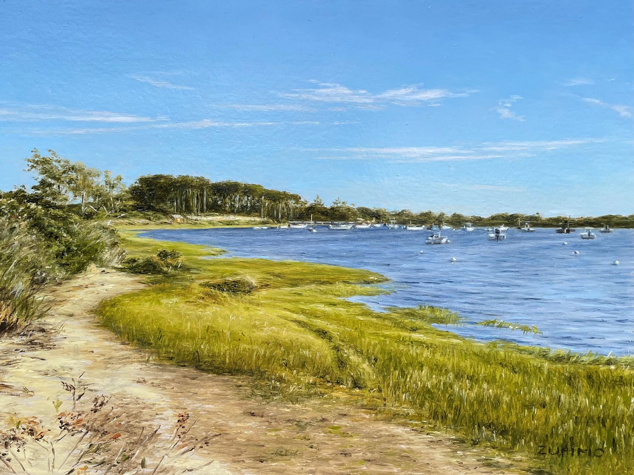 Lori Zummo, Polpis Harbor, 2025
oil on panel, 9 x 12 in. (22.9 x 30.5 cm)
LZ250703
