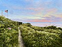 Lori Zummo, Sunrise on the Bluff Walk
2025, oil on panel