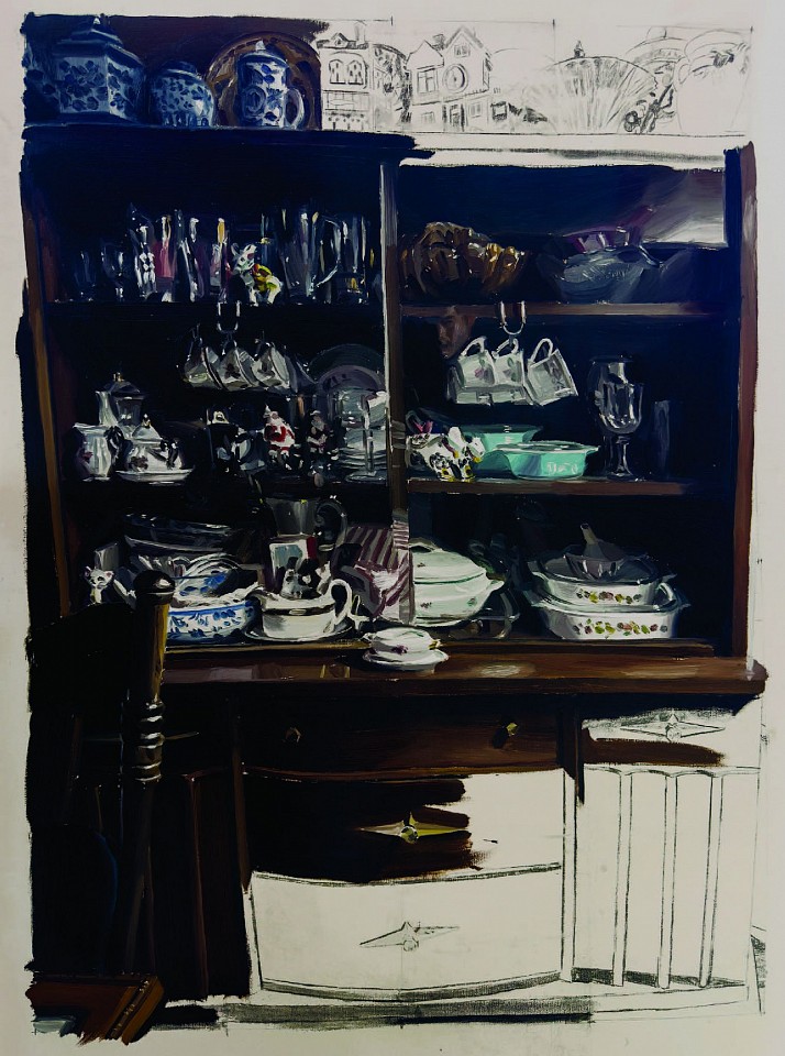 Michael de Brito, Kitchen Cabinet, 2025
oil and charcoal on canvas, 40 x 32 in. (101.6 x 81.3 cm)
MDB250902