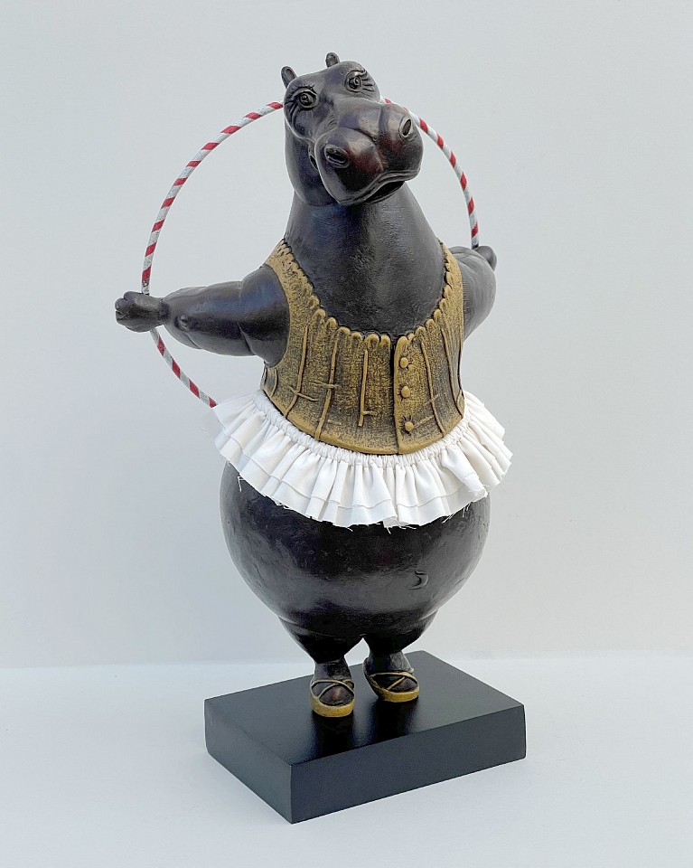 Bjorn Skaarup, Hippo Hula Hoop Dancer III, maquette, Ed. of 9, 2025
bronze with fabric skirt, 11 1/4 x 6 1/2 x 5 in. (28.6 x 16.5 x 12.7 cm)
BS250815