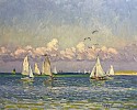 Jan Pawlowski, Sailing off Brant Point
2009, oil on canvas