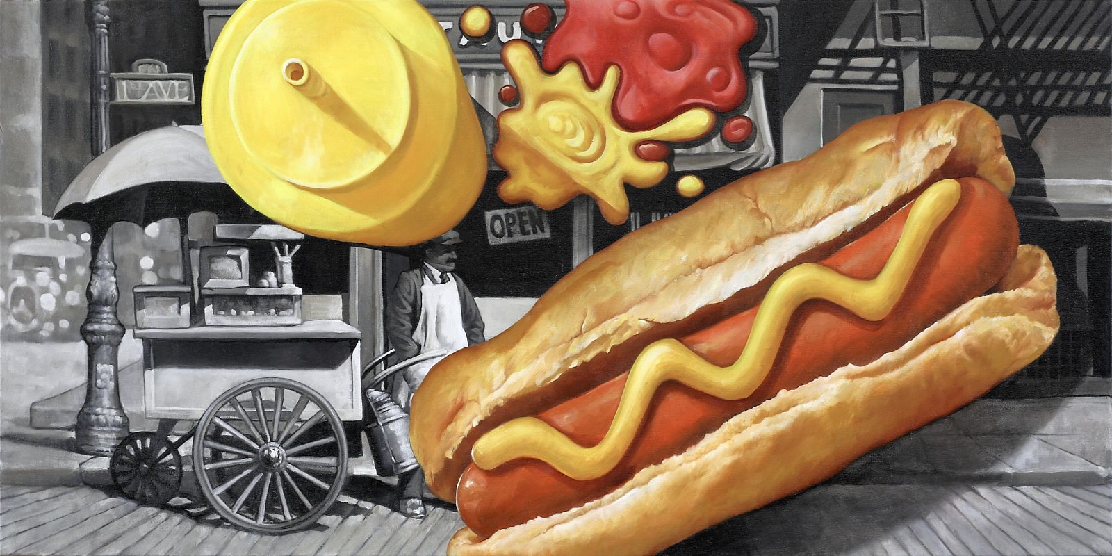 William Nelson, Hot Dog!, 2025
oil on canvas, 24 x 48 in. (61 x 121.9 cm)
WN251106