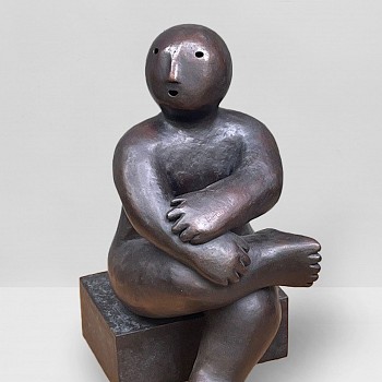 sculpture:&nbsp;Joy Brown Sitter with Crossed Legs, Ed. 2/8