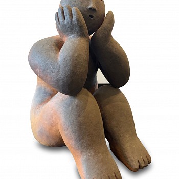 sculpture:&nbsp;Joy Brown Sitter with Head in Hands